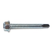 BUILDRIGHT Self-Drilling Screw, #14 x 2 in, Zinc Plated Steel Hex Head Hex Drive, 42 PK 09792